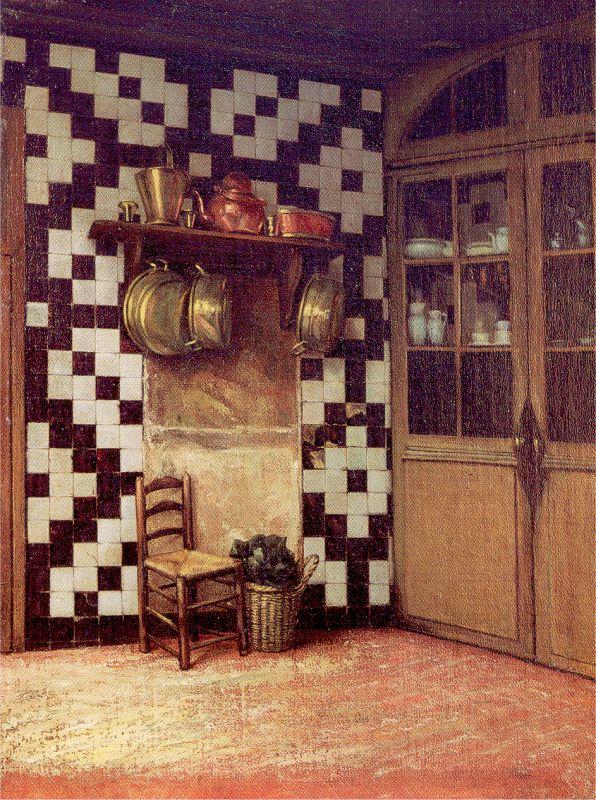 Millet, Francis David Flemish Kitchen oil painting image